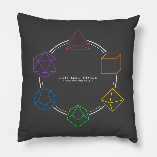 DnD Critical Pride LBGT Pillow by cibokilley