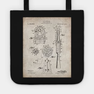 Rocket Ship Patent - Nasa Rocketship Art - Antique Tote