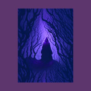 spooky Halloween witch purple forest T-Shirt