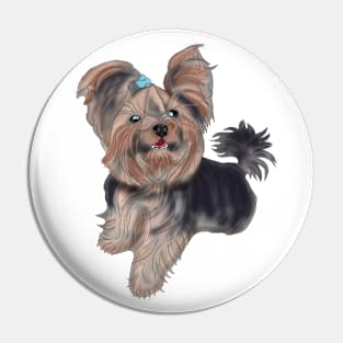 Yorkshire Terrier, cute sketch Pin