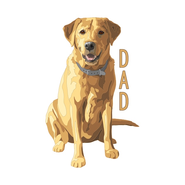 Lab Dad Yellow Labrador Retriever Dog Lover by csforest