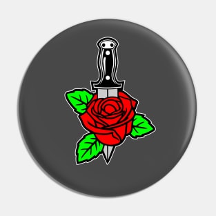 Rose and Dagger Pin