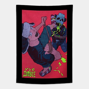 Fighter vs Zombie Tapestry