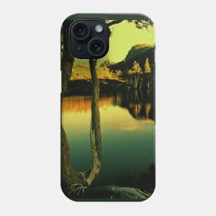 Tasmanian mountain tarn at sunset Phone Case