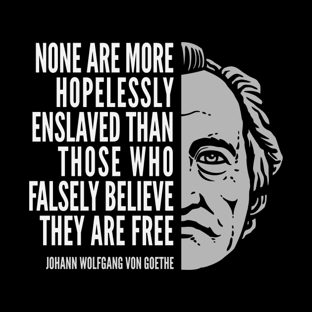 Johann Wolfgang Von Goethe Inspirational Quote: Hopelessly Enslaved by Elvdant