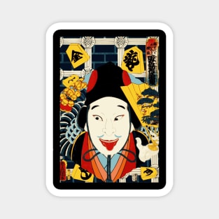 Japanese Art Kabuki Theater Actor Magnet