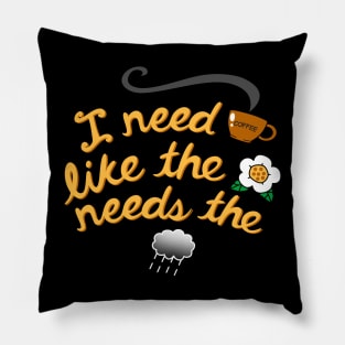 Funny Coffee Inspired Poetry Gift For Coffee Drinkers Pillow