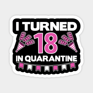 18 18th Turned 18. Corona in Quarantine Birthday Magnet