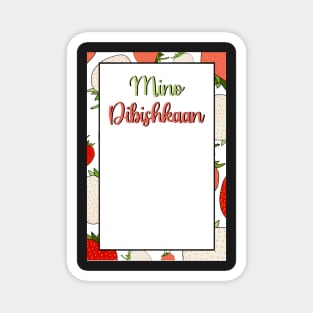 Strawberry Ojibwe Birthday Card Magnet