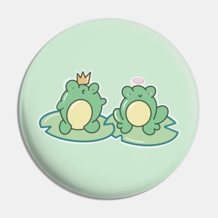 Cute Frogs in Love Pin