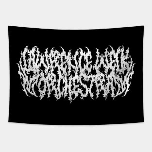 Lawrence Welk Orchestra black metal logo (white) Tapestry