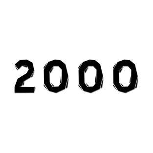 2000 year | simple black T-Shirt