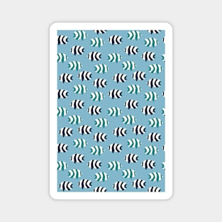 Abstract tropical fish repeating pattern Magnet