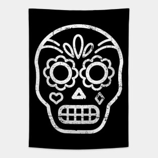 Sugar Skull - white design Tapestry