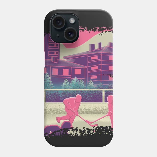 Ice hockey view landscape Phone Case by Alsiqcreativeart