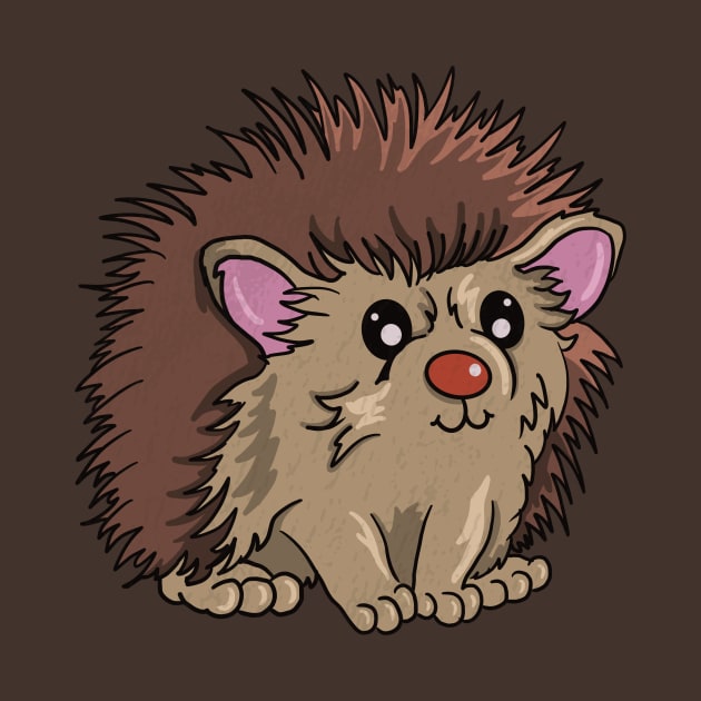 Cute Cartoon Hedgehog by Tricera Tops