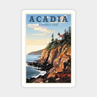 Acadia National Park Travel Poster Magnet