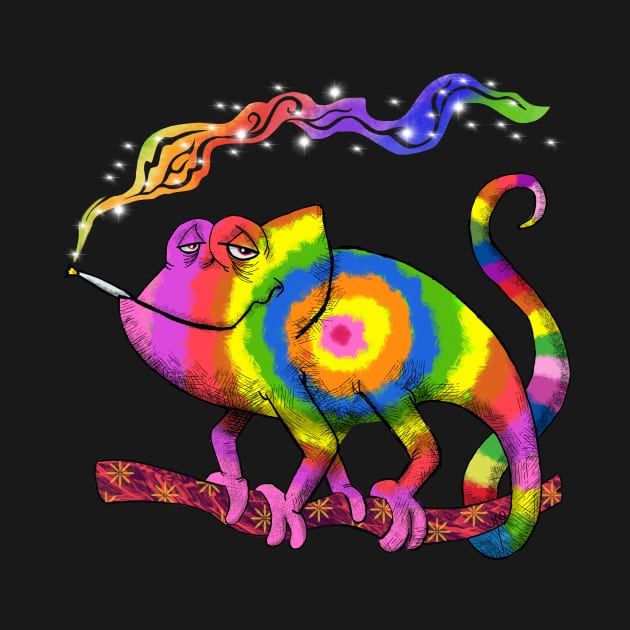 Stoner Chameleon by wolfmanjaq