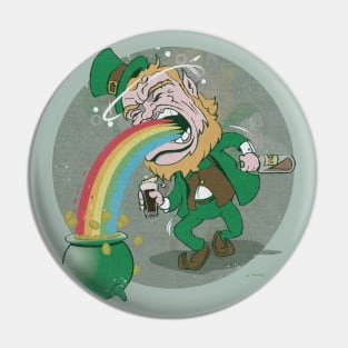 Vomiting Leprechaun Pin