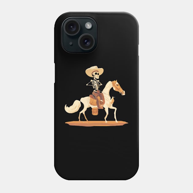 Skeleton cowboy Phone Case by Moulezitouna