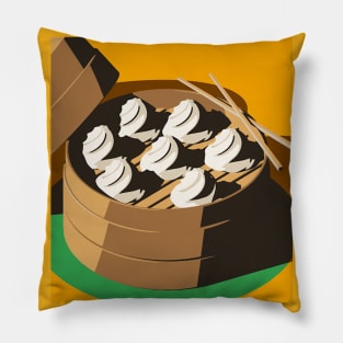 Bamboo basket full of dumplings Pillow