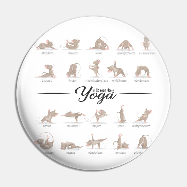 Little mice doing yoga poses Pin by Professional_Doodles