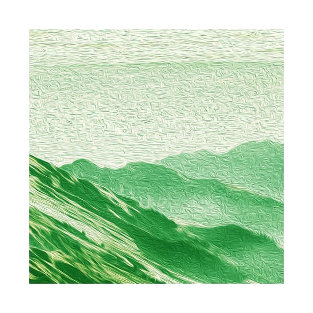 Tropical Green Mountains Oil Effects 3 by peachesinthewild