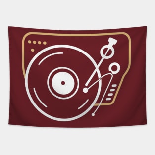 Retro Vintage Vinyl Record Player Turntable Tapestry