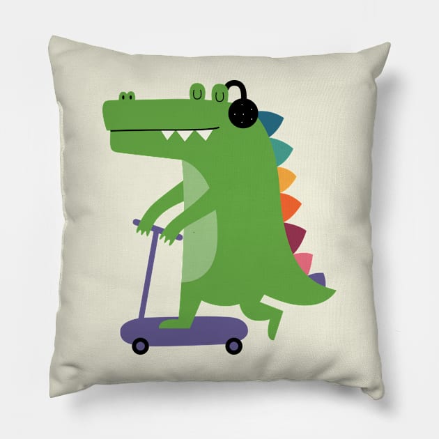 Croco Scooter Pillow by AndyWestface