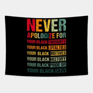 Black History Month never apologize for your blackness Tapestry