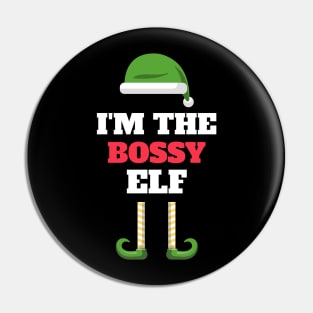 I'm the Bossy Elf! Pin