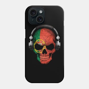 Dark Skull Deejay with Portuguese Flag Phone Case