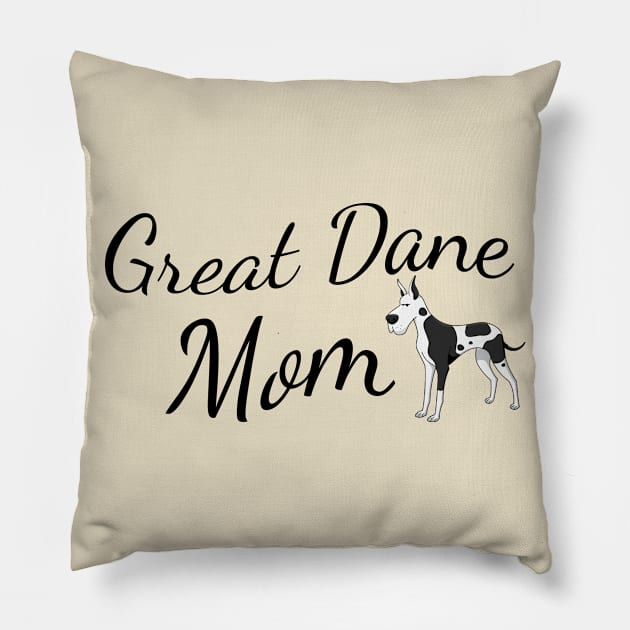 Great Dane Dog Mom Pillow by tribbledesign