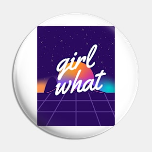 girl what vaporwave Pin