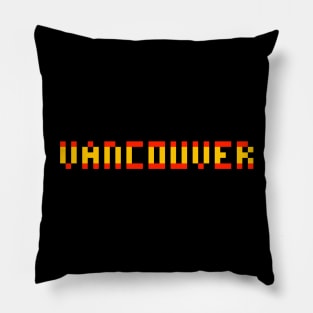 Pixel Hockey City Vancouver 1989 Retro Pillow