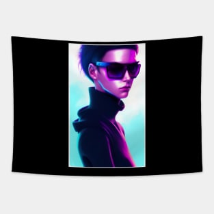 Synthwave - Sunglasses Boy 001 Tapestry