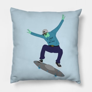 Alien Skater Pillow
