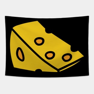 Funny Cheese Symbol Illustration Tapestry