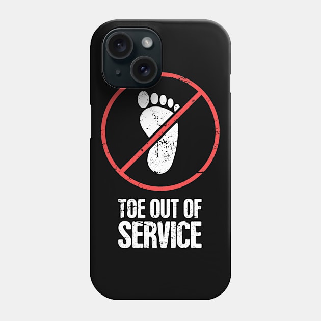 Funny Get Well Gift - Broken Toe Fracture Phone Case by Wizardmode