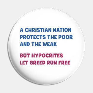 A Christian nation protects the poor and the weak Pin