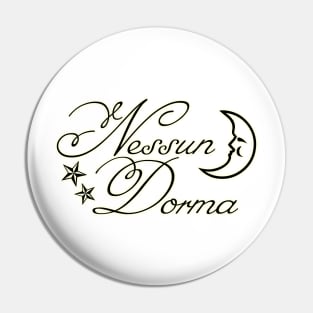 Nessun dorma with moon and stars - yellow glow Pin