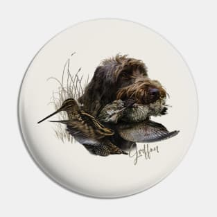 Wirehaired Pointing Griffon , Woodcock hunting Pin