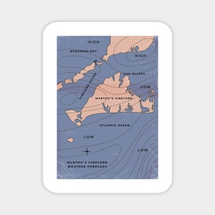 Martha's Vineyard weather map Magnet