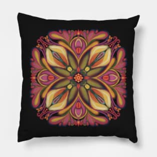 Boho ornament, folkloristic style Pillow