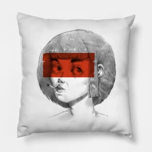 WOMAN IN RED Pillow