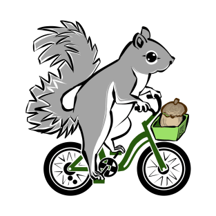 Cute Squirrel On Bike T-Shirt