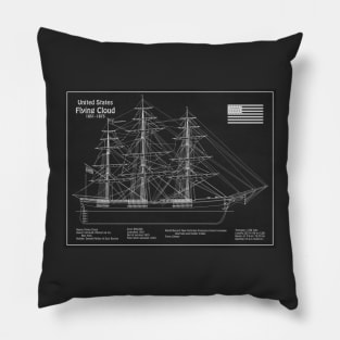 Flying Cloud Clipper Tall-Ship - PD Pillow