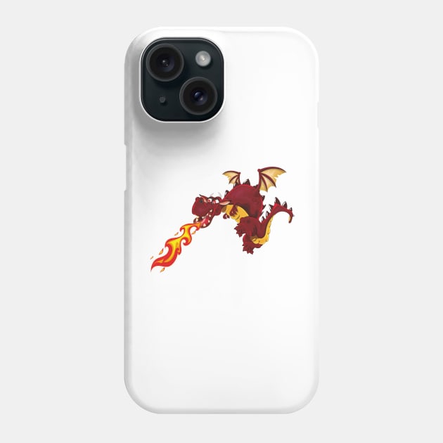 Fire breathing Dragon cartoon Phone Case by nickemporium1