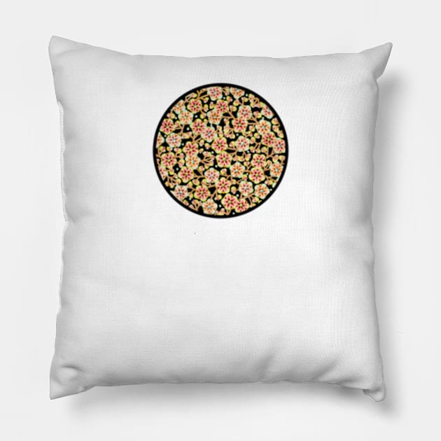 Candy Apple Blossom Pillow by PatriciaSheaArt