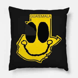 Guatemala Happy Cartoon Map Face Pillow